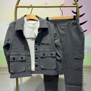 Erkek çocuk Gri Ceketli Takım